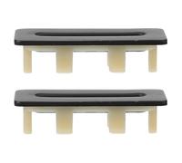 ABOOFAN 2pcs Black Overflow Sink Hole Cover for Basins and Bathtubs, Copper Rectangle Decorative Overflow Plate with Sturdy Material Durability, Good Fit for Multiple Sinks, for Home