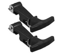 ABOOFAN 2pcs Black Rubber T-Handle Hasp Draw Latches for Mechanical Equipment and Aviation Cases, Stainless Steel Material, Easy to Use and Reliable Replacement for Toolboxes and Engines