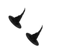 ABOOFAN 2pcs Black Wizard Hat Velvet Wide Brim Costume for Adults Halloween | Soft Woven Textile, Pointed Top Silhouette, for Parties and Window Displays, Fits Witch Outfits and Mannequins