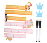 ABOOFAN 2pcs Boys and Girls Height Chart Rulers Movable Growth Chart for Children Wall Height Measurement Erasable Mark Cartoon Animals Design