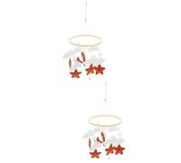 ABOOFAN 2pcs Cartoon Cloud Star Crib Mobile Toys for Girls Crib Decorations for Newborn Wind Chime