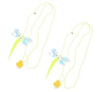 ABOOFAN 2pcs Cat Door with Creative Hanging Design, Lightweight Indoor Pet Cat Made of Artificial Plume and Elastic Rope, Keeps Kitten Healthy and Active with Lovely Shape for Household