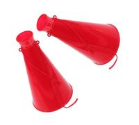 ABOOFAN 2pcs Cheering Horn Megaphone Prop Cheerleading Party Favors Handheld Megaphones Cheering Cone Cheerleading Megaphone Megaphones Cheer Party Favor Megaphones Red Plastic