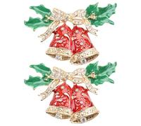 ABOOFAN 2pcs Christmas Brooches for Women Alloy Corsage Pins with Classic Festive Design Comfortable and Convenient to Wear Everyday Wear Accessories