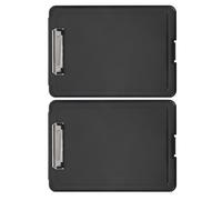 ABOOFAN 2pcs Clipboards with Storage Box and Pen Holder Plastic File Clip Boards for Secure Document Organization Space-Saving Design for Nurses Teachers Office School Use