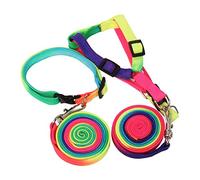ABOOFAN 2pcs Colorful Nylon Dog Leash Set with Bell, Practical Puppy Traction Rope for Pets, Sturdy Outdoor Use Providing Balance between Freedom and Control