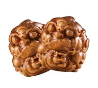 ABOOFAN 2pcs DIY Ancient Animal Wooden Pendants Retro Style Carved Natural Wood Charms for Keychains Bag Decorations Craft Ornaments