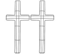 ABOOFAN 2pcs DIY Wreath Frame Cross-shaped Iron Garland Frame Black Sturdy Base for Garland Making Christmas Outdoor Terrace Decoration for DIY Lovers