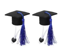 ABOOFAN 2pcs Dog Doctor Degree Hat Graduation Time Set with Blue Felt Cloth, Chic Pet Dr Hat for Dogs and Cats Party Costume