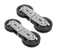 ABOOFAN 2pcs Double Pulley Wheel Swivel Silent Rotation for Gym Equipment Fitness Pulley Exercise System with Enhanced Load Sharing and Dual Roller Stability Compatible with Multi-gym