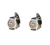 ABOOFAN 2pcs Elegant Lady Halloween Watch Pumpkin Witch Castle Quartz Fashion Belt for Parties