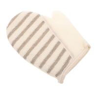 ABOOFAN 2pcs Flax Exfoliating Gloves for Shower and Bathhouse Use, Skin Scrubbing Mitts for Gentle Dead Skin Removal, Comfortable Fit, Versatile Body and Back Scrubber for Spa and Home