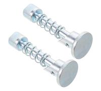 ABOOFAN 2pcs Forklift Locating Pin 2-3t Limit Retaining Pin, Metal Silver Spring Loaded Quick Locking Plunger Design for Forklift Hydraulic Lift Equipment, Warehouse Handling and Logistics