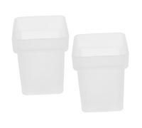 ABOOFAN 2pcs Frosted Glass Toilet Bowl Brush Holders Bathroom Accessory Storage Base for Household Sanitary Cleaning and Hygienic Brush Management
