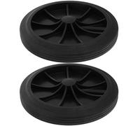 ABOOFAN 2pcs Garbage Can Wheels Heavy-duty Wear-resistant Plastic Rubber Covered Can Moving Wheels for Buildings and Public Places