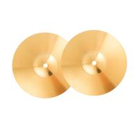 ABOOFAN 2pcs Golden Brass Jazz Drum Cymbals for Drum Kit with Sound Anti-rust Material and Music Enthusiasts