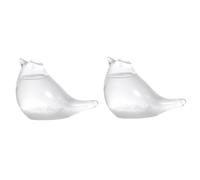 ABOOFAN 2pcs Hand Carved Bird Ornaments Weather Glass Christmas Bird Decor Storm Barometer Home Office Decor