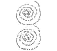 ABOOFAN 2pcs Heavy Duty Plastic Warning Safety Chain Barrier for Industrial and Construction Use Lightweight Chain Barrier for Traffic Control and Restricted Area Safety
