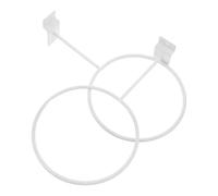 ABOOFAN 2pcs Iron Wall Mounted Ball Holder Hook for Garage and Living Room | 5 MM Thick Design, White Finish, Easy Installation, Space Organization, Versatile Mounting Support