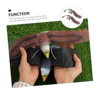 ABOOFAN 2Pcs Large Realistic Eagle Garden Hanging Decorations for Bird Deterrent Rotating Outdoor Plastic Eagle Ornaments to Frighten Birds and Enhance Garden Visual Appeal