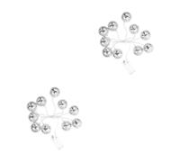 ABOOFAN 2pcs LED Mosaic Disco Ball String Lights Glass Silver Decor | Compact Indoor Illumination, Strong Light Reflection, Space-saving Design, Suitable for Bars, Birthdays and Festive