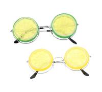 ABOOFAN 2pcs Lemon Shaped Eyeglasses for Beach Parties Fun Fruit Novelty Glasses Lightweight Party Eyewear Eye Catching Summer Accessories for Themed Events
