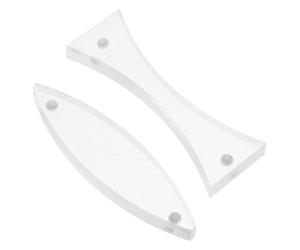 ABOOFAN 2pcs Magnetic Optical Lens Kit Acrylic Geometric Shapes for Physics Experiments, Featuring Refraction and Magnetic Attachment, for Lab Reflection and Science Teaching