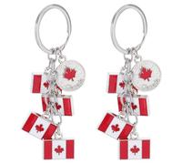 ABOOFAN 2pcs Maple Leaf Keychains Unique Canadian Souvenirs for Canada Day Vibrant Design for Handbag Charms Wallet Decoration Backpack Accessories Thoughtful Presents for