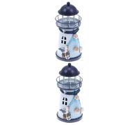 ABOOFAN 2pcs Mediterranean Tealight Holder Iron Art Candle Cup for Boho Wedding Lighthouse Ornaments