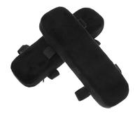 ABOOFAN 2Pcs Memory Foam Armrest Cushion Pads for Office and Gaming Chairs Fit Elbow Rest with Breathable Fabric Thick Soft Support for Comfortable Long Sitting Black PU Upgrade