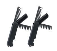 ABOOFAN 2pcs Men Folding Texture Comb Portable Hair Beard Styling Pocket Comb Foldable Travel Hair Brush for Oil Hairstyles Parties The-go
