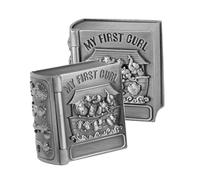 ABOOFAN 2pcs Metal Embossed Collection Box Tooth Box Vintage Tooth Holder for First Keepsake