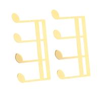 ABOOFAN 2pcs Metal Sheet Music Folder Gold Piano Guitar Violin Music Book Clips Page Holder Musician Reading Practice