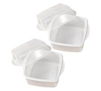 ABOOFAN 2pcs Microwave Steamer Container for Vegetables and Fish, Material with Anti-spill Design, for Microwave Steam Cooking in Small Family Kitchens