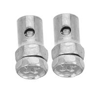 ABOOFAN 2pcs Mini Off-Road ATV Brake Cable Stops Metal Throttle Cable End Lock Replacement for Go Kart Motorcycle and Quad Bike Accessories