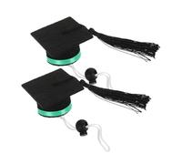 ABOOFAN 2pcs Miniature Graduation Caps for Small Pets Hamster Hats Tassels for Graduation Parties Cute Felt Decorations for Mice and Other Small Animals