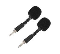 ABOOFAN 2pcs Noise Reduction Microphone with In-line Design and Wide Frequency Response, Portable Plastic and Copper Singing Mic for Live Streaming and Singing with Dancing