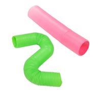 ABOOFAN 2pcs Pet Training Tunnel Tubes for Small Animals and Ferrets, Lightweight Plastic Foldable Hamster Tunnel for Agility Training and Exercising in Assorted Colours