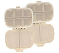 ABOOFAN 2pcs Pill Box Travel Case Lovely Case Portable Organizer Portable Packing Tablets Dispenser Daily Organizer Holder Medicine Travel Storage Case Travel Container Beige Pp