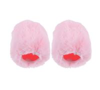 ABOOFAN 2pcs Pink Microphone Covers Compatible with Sennheiser Mk4 and Mk8, Artificial Wool Material, Noise Reduction Feature, Easy to Carry, Suitable for Ktv and Conference Rooms