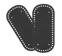 ABOOFAN 2pcs Pu Leather Crochet Bag Base with Pre-drilled Holes, Oval Decorative Handicraft Handbag Bottoms for DIY Bags and Baskets, for Beginners and Quilters in Cross Stitch