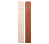 ABOOFAN 2pcs Pu Leather Drumstick Storage Bag Dust Protection, Universal Drum Stick Carrying Case for Drummers, Mountable Percussion Mallets Holder in Brown and Beige