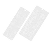 ABOOFAN 2pcs Quilting Template Sewing Crafts Template Plastic Quilting Tools White Slides Easily Over Fabric for Embroidery Shapes for Fabric Crafts DIY