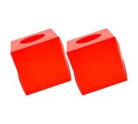 ABOOFAN 2pcs Red Cubic Lottery Raffle Boxes for Tickets with Blank Surface, Multifunctional Donation Ballot Boxes for Voting, Party Games, and Suggestion Collection