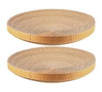 ABOOFAN 2pcs Room Scratching Board Cat Scratching Pads Comfortable Recycled Corrugated Cardboard Convenient Kitten Scratcher Cat's Bad Mood Khaki for Home Use