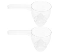 ABOOFAN 2pcs Scoop Funnel, Measuring Scoop Spoon, Plastic, Graduated Measurement, Leak-Proof, for Body Wash Gel and Liquid Products, Travel and Business Trips