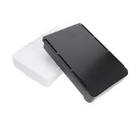 ABOOFAN 2pcs Self-adhesive Under Desk Organizer Large Invisible Storage Boxes for Office Home Hidden Stationery Holder with Sturdy Wear-resistant Design Space-saving Hanging Tray for Desk