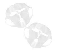 ABOOFAN 2pcs Silicone Face Mask Covers Non-Skid Panda Shape White Earhook Beauty Mask Covers for Women with Anti Evaporation Feature for Salon and Home Skin Care