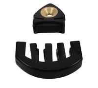 ABOOFAN 2pcs Small Violin Practice Mute Black Portable Rubber Muffler for Sound Reduction Flexible Fit for Full and Small Violins Lightweight Silent Accessory for Orchestra and Home Use