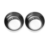 ABOOFAN 2pcs Stainless Steel Shaving Bowls for Men Smooth Polished Bubble Soap Cups Safe Face Barber Accessories for Elastic Rich Lather